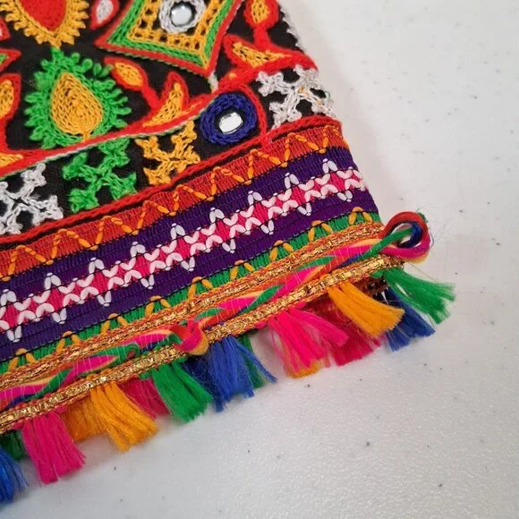 Traditional Indian Navratri Chania Choli Outfit Skirt Top Mirrored Embroidered - Picture 9 of 16